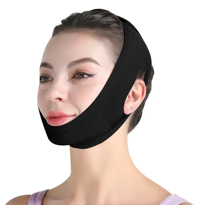 Bandagem de emagrecimento facial respirável