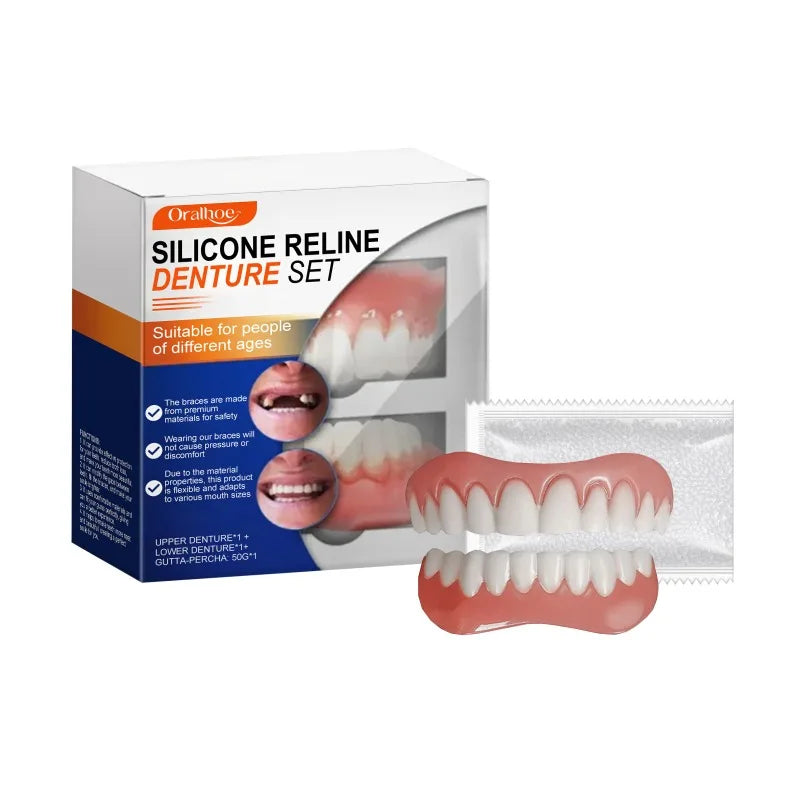 Conjunto de modificação de dentadura confortável para uso de dentes postiços