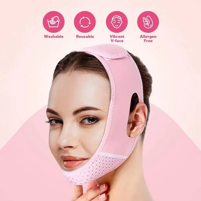 Bandagem de emagrecimento facial respirável