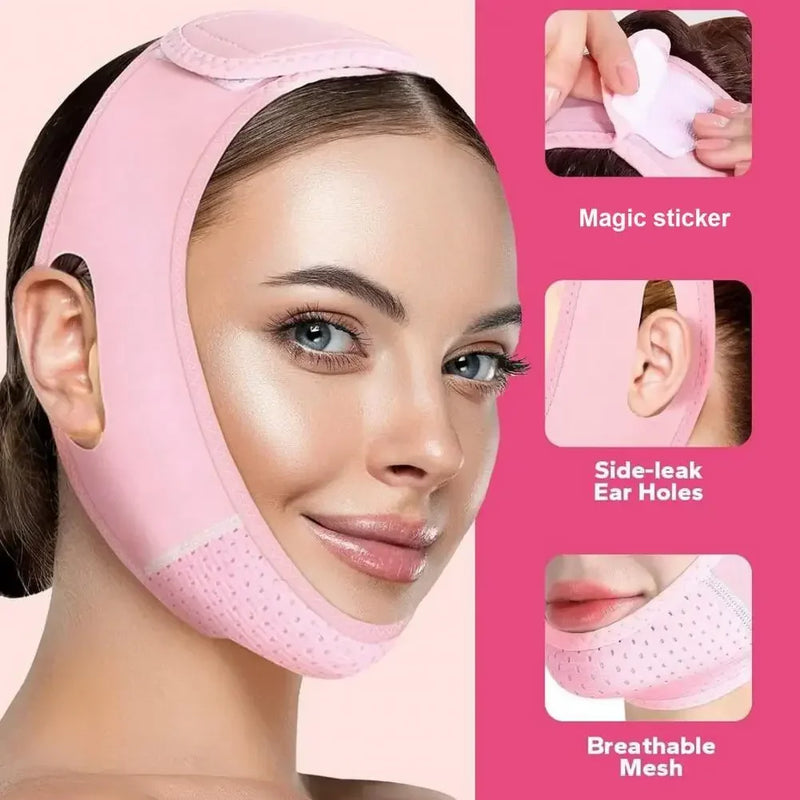 Bandagem de emagrecimento facial respirável